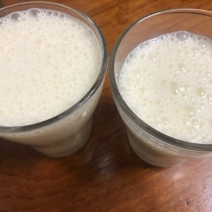 家で飲むバナナジュース、美味しいです♪